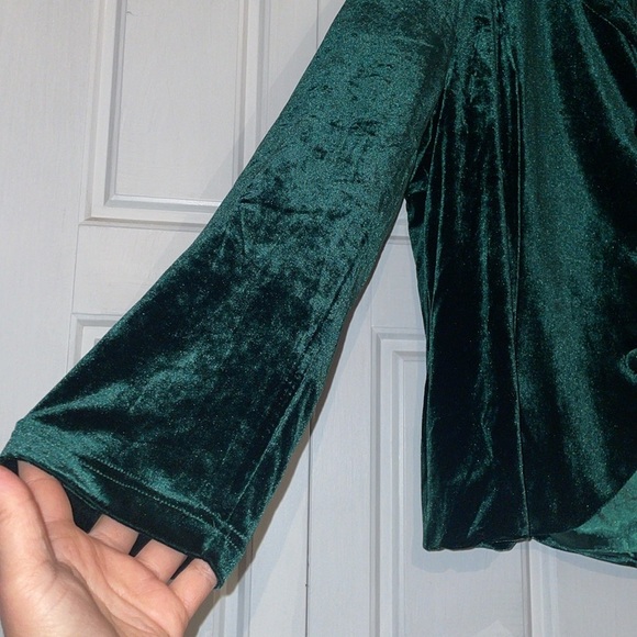 Alegra K Green Velour Blazer-XL - Picture 5 of 6
